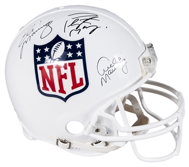 Archie, Eli & Peyton Manning Triple Signed NFL Full Sized Helmet (Steiner, Fanatics)